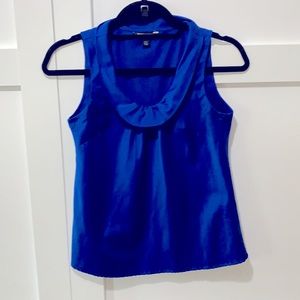 Royal blue sleeveless blouse
